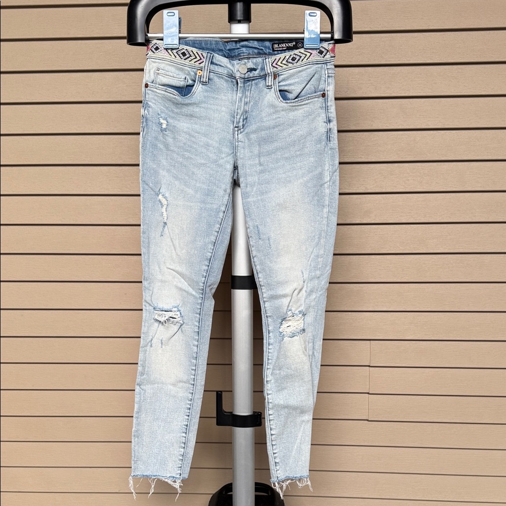Blank NYC Light Blue Distressed Ankle Jeans